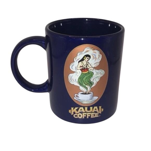Kauai Coffee Mug Hawaii Advertising Hula Girl Dancing Aloha Souvenir With Box - Picture 2 of 9